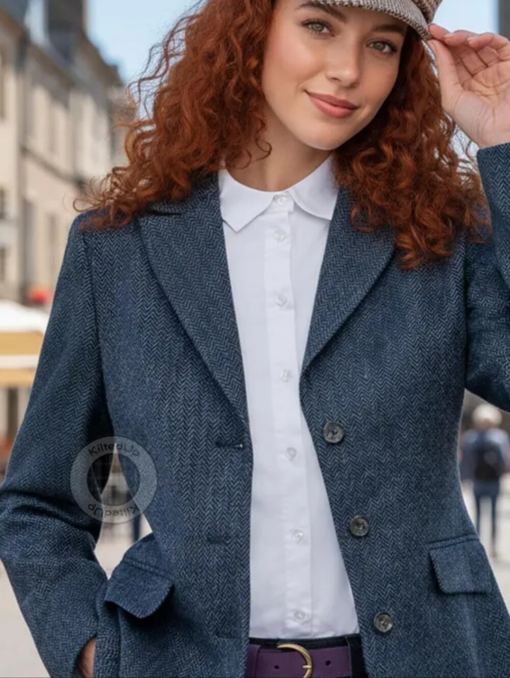 Tribal Women's Equestrian Charcoal Wool/Cashmere Blazer Jacket